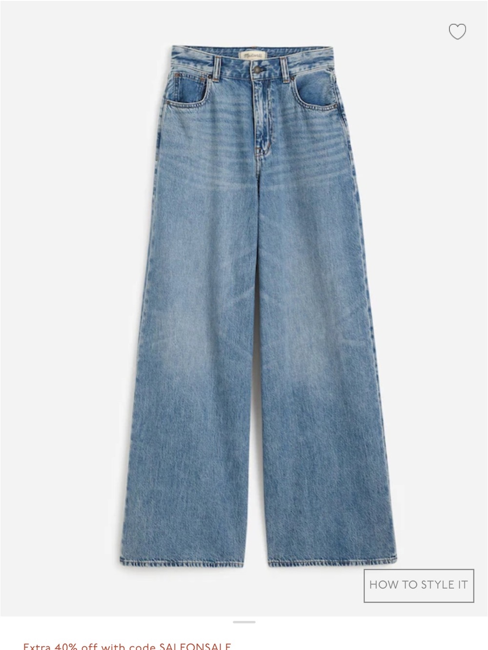 Madewell SuperWide Leg High-Rise Airy Denim Edition Jeans 27